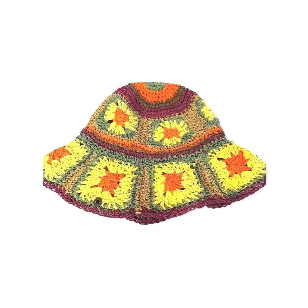 Peter Grimm Straw‎ Wide Brim Beach Floppy Hippie Sun Hat Pura Vida Sz S